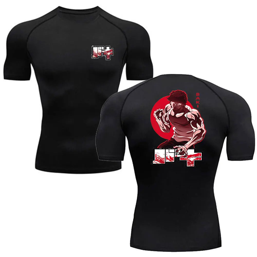 Anime Baki Hanma Men's MMA Rash Guard