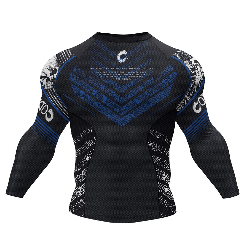 Brazilian Jiu-Jitsu, MMA Long Sleeve Rashguard and Short