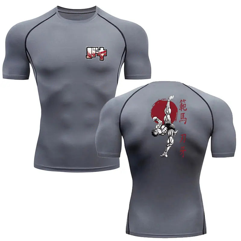Anime Baki Hanma Men's MMA Rash Guard