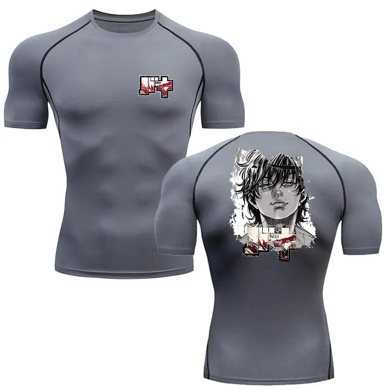 Anime Baki Hanma Men's MMA Rash Guard