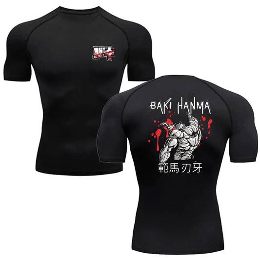 Anime Baki Hanma Men's MMA Rash Guard