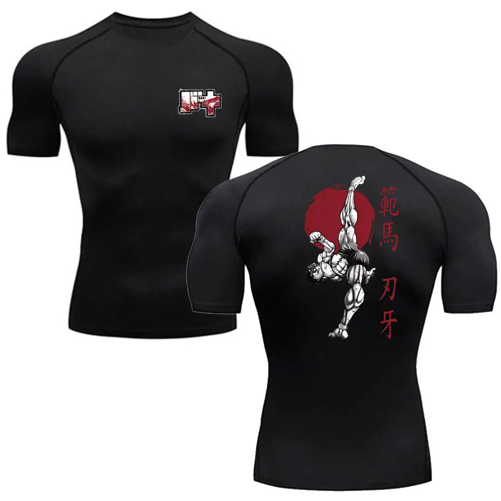 Anime Baki Hanma Men's MMA Rash Guard