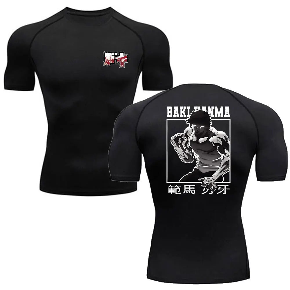 Anime Baki Hanma Men's MMA Rash Guard