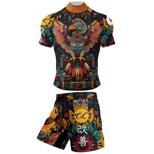 Brazilian Jiu-Jitsu, MMA Long Sleeve Rashguard and Short (Trible Edition) 