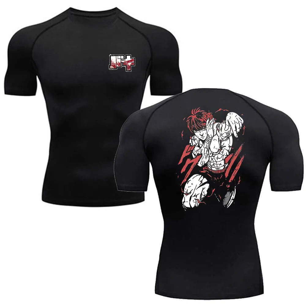 Anime Baki Hanma Men's MMA Rash Guard